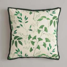 Green Leaves Square Cushion Cover - thumbnail 3