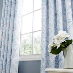Ashleigh Damask 100% Cotton Blackout Eyelet Curtains - thumbnail 3