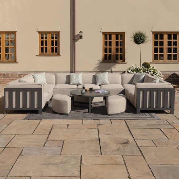 Maze Ibiza 10 Seater U-Shape Garden Sofa Set with Round Coffee Table - image 1