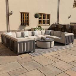 Maze Ibiza 10 Seater U-Shape Garden Sofa Set with Round Coffee Table - thumbnail 6
