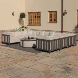 Maze Ibiza 10 Seater U-Shape Garden Sofa Set with Round Coffee Table - thumbnail 5