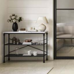 LPD Fairmont Marble Effect Console Table - thumbnail 1