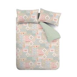 Catherine Lansfield Folk Patchwork Polycotton Duvet Cover & Pillowcase Set - thumbnail 6