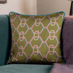Paoletti Carnaby Chain Polyester Square Cushion - thumbnail 1