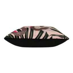 Furn. Serpentine Black Square Velvet Cushion - thumbnail 2