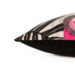 Furn. Serpentine Black Square Velvet Cushion - thumbnail 4