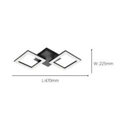 EGLO Paranday-Z Diamonds Small Flush Ceiling Light - thumbnail 3