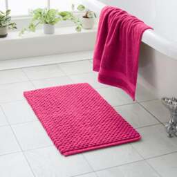 Recycled Polyester and Cotton Pebble Bath Mat