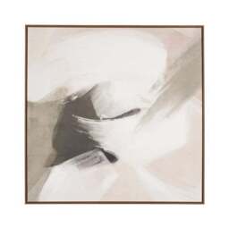 Monochrome Abstract Oak Effect Framed Canvas - thumbnail 4