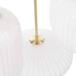 Alexa Ribbed Glass 3 Light Cluster Ceiling Light - thumbnail 2