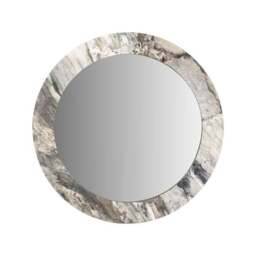 Jade Marble Effect Veneer Round Wall Mirror - thumbnail 4