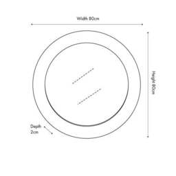 Jade Marble Effect Veneer Round Wall Mirror - thumbnail 6