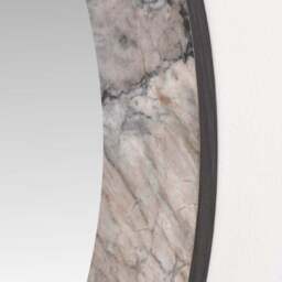 Jade Marble Effect Veneer Round Wall Mirror - thumbnail 3