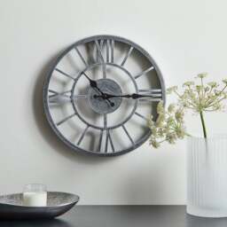 Skeleton Industrial Indoor Outdoor Wall Clock - thumbnail 1