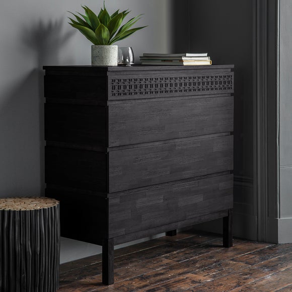 Baytown Boutique 4 Drawer Chest, Black - image 1