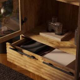 Bryant Display Cabinet, Mango Wood Effect - thumbnail 5