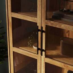 Bryant Display Cabinet, Mango Wood Effect - thumbnail 4