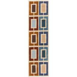 Retro Blocks Carved Wool Runner - thumbnail 5