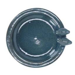 Fallen Fruits Bird Bath Petrol Blue Ceramic Round - thumbnail 3