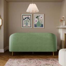 Jessie Velvet Compact 3 Seater Sofa - thumbnail 2