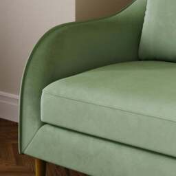 Jessie Velvet Compact 3 Seater Sofa - thumbnail 4