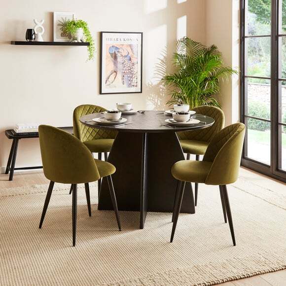 Astrid Dining Chair, Velvet by Dunelm