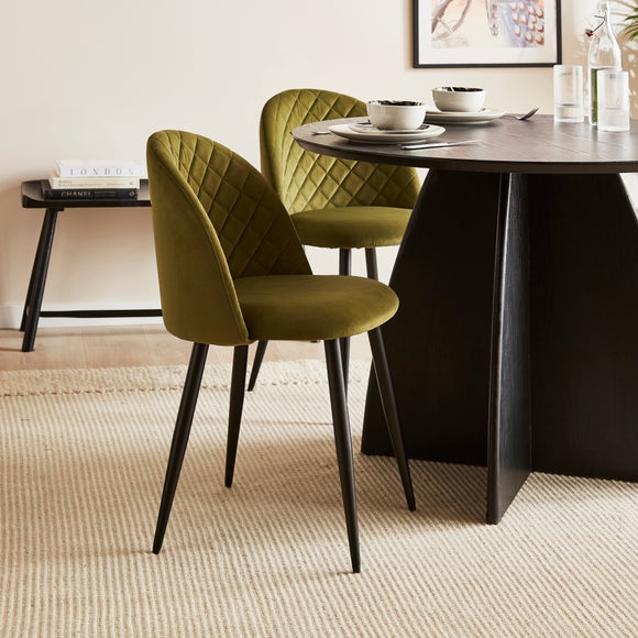 Astrid Dining Chair, Velvet by Dunelm