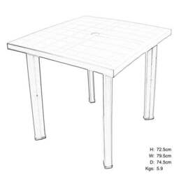 Trabella Alana Square Patio Table - thumbnail 3