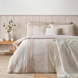 Catherine Lansfield Banded Stripe Polycotton Duvet Cover & Pillowcase Set - thumbnail 5