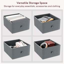 Maye 1 Drawer Fabric Bedside Table - thumbnail 5