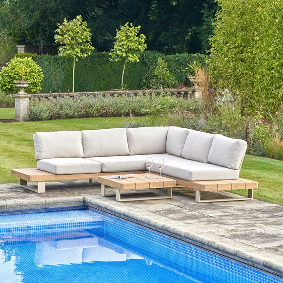Pacific Lifestyle Osaka Latte Outdoor Corner Seating Set - image 1
