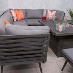 Mayfair 8 Seater 6 Piece Lounge Set with Square Firepit - thumbnail 2