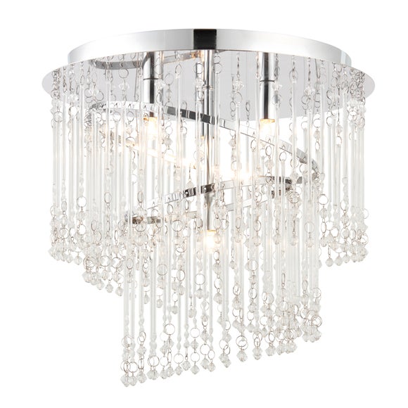 Vogue Camile Spiral 4 Light Flush Chandelier - image 1