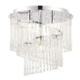 Vogue Camile Spiral 4 Light Flush Chandelier - thumbnail 1