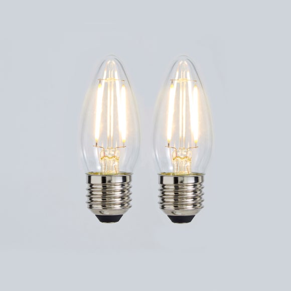 Set of 2 Status 4W ES Filament Candle Bulbs