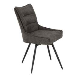 Lewis Set of 2 Swivel Dining Chairs, Fabric - thumbnail 5