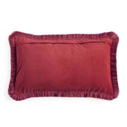 Geometric Velvet Fringed Rectangle Cushion - thumbnail 4