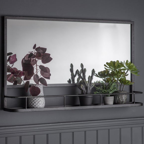 Argentine Rectangle Overmantel Wall Mirror with Shelf - image 1