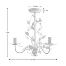 Chantelle Floral 3 Light Chandelier - thumbnail 6