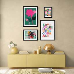 Set of 4 East End Prints Happiness Prints - thumbnail 1