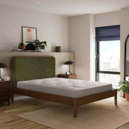 Darla Velvet & Wood Effect Bed Frame - thumbnail 2