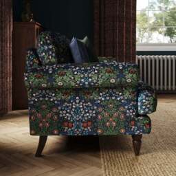 Jolene William Morris Blackthorn Print Velvet 3 Seater Sofa - thumbnail 2