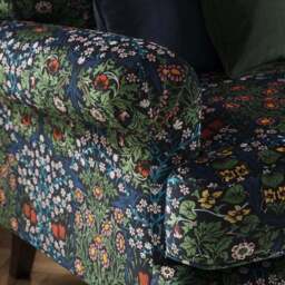 Jolene William Morris Blackthorn Print Velvet 3 Seater Sofa - thumbnail 4