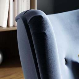 Sven Modern Velvet Wing Chair - thumbnail 2