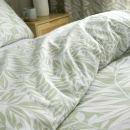 Catherine Lansfield Sorrel Leaves Reversible Duvet Cover & Pillowcase Set - thumbnail 6