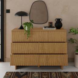 Inga 7 Drawer Chest, Light Oak