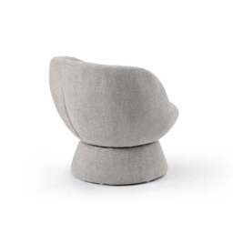 Tulip Chenille Curved Swivel Accent Chair - thumbnail 6