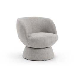 Tulip Chenille Curved Swivel Accent Chair - thumbnail 5