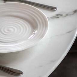 Franca 4 Seater Dining Table, White Marble Effect - thumbnail 3