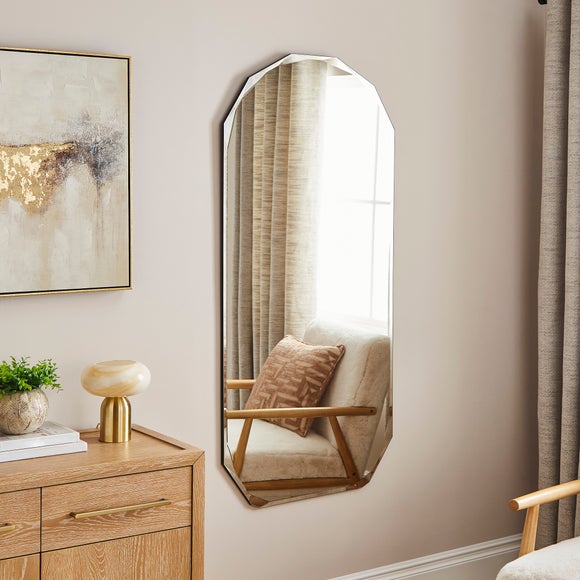 Livia Luxe Bevelled Edge Oval Full Length Wall Mirror - image 1